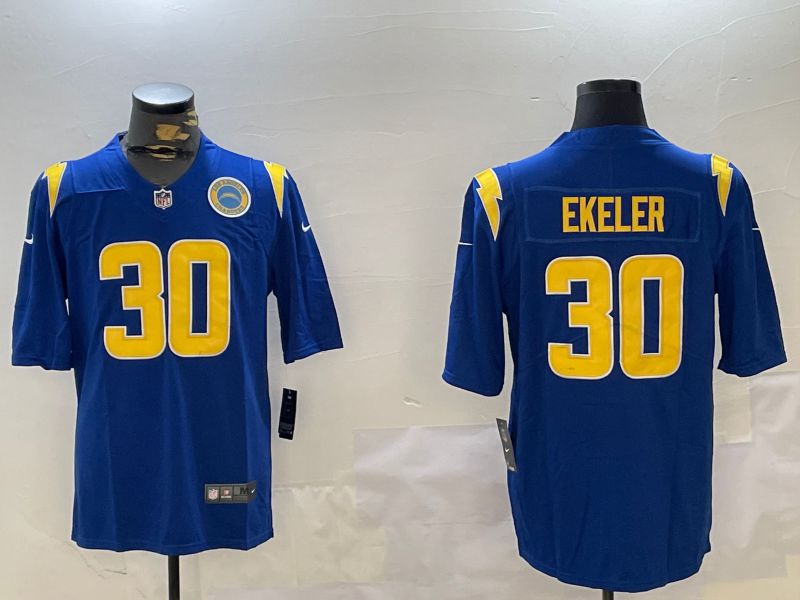 Men Los Angeles Chargers #30 Ekeler Blue Second generation 2024 Nike Limited NFL Jersey style 2->buffalo bills->NFL Jersey
